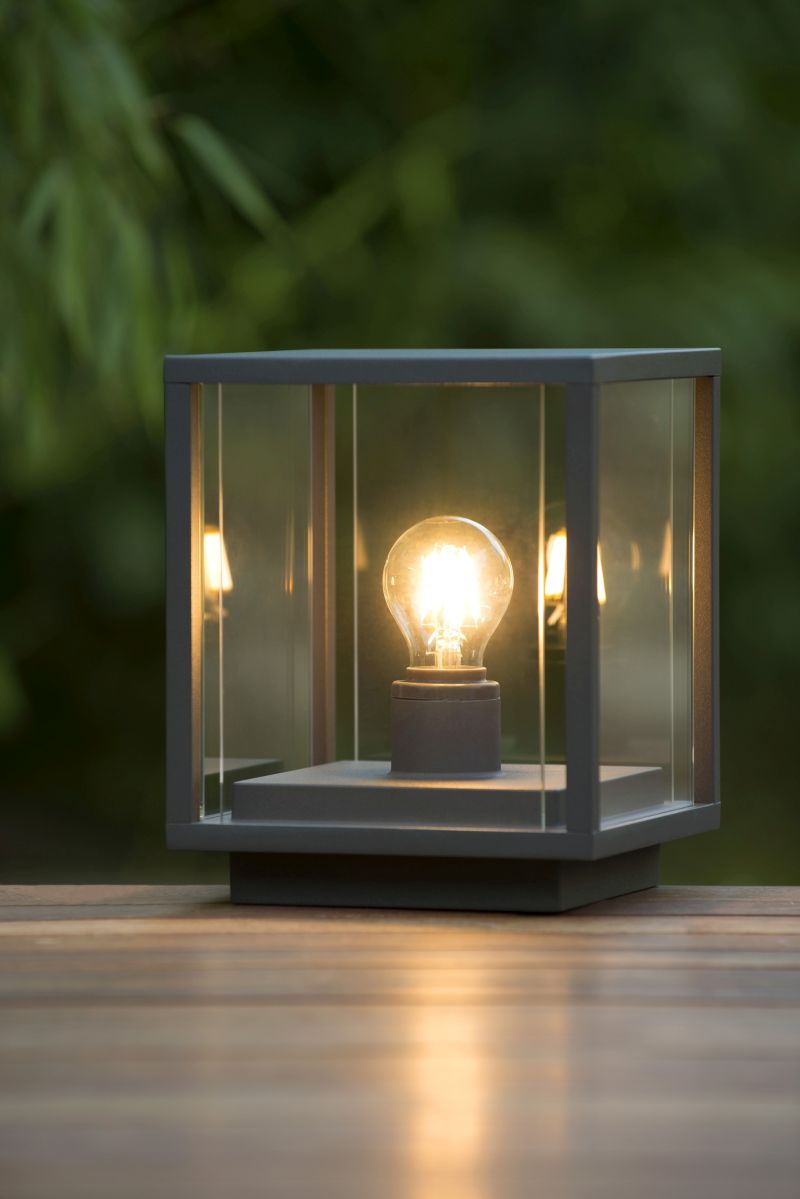 Lucide CLAIRE - Stĺpové svietidlo Vonkajšie - 1xE27 - IP54 - Antracit